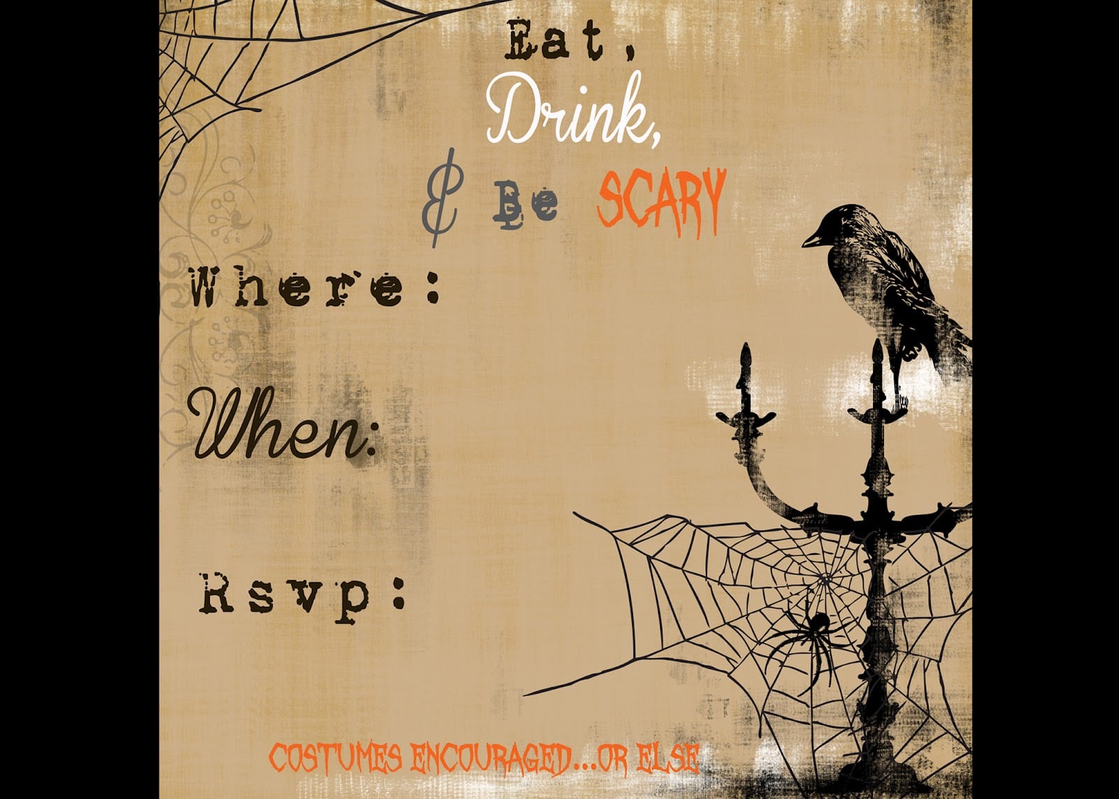 Halloween Party Invitations Templates â Gangcraft Net